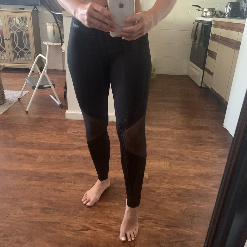 PINK Ultimate Black Mesh Leggings